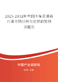 2025-2031年中國卡車變速器行業市場分析與前景趨勢預測報告